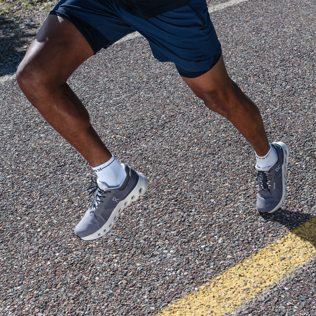 Running Low-Cut Socks Men | White / Black