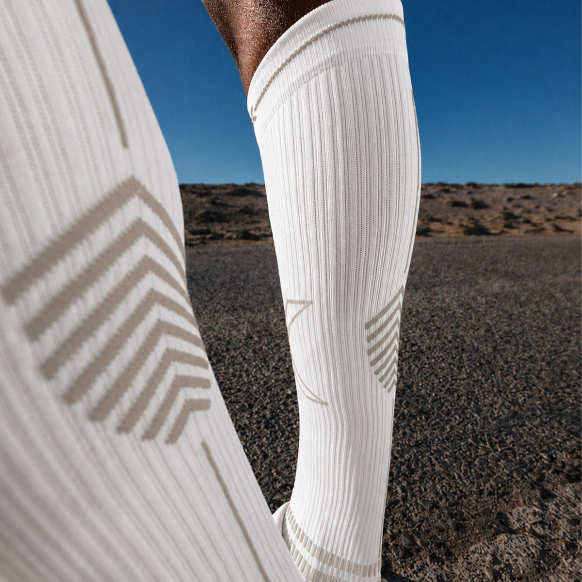 Running Socks Men | White / Grey