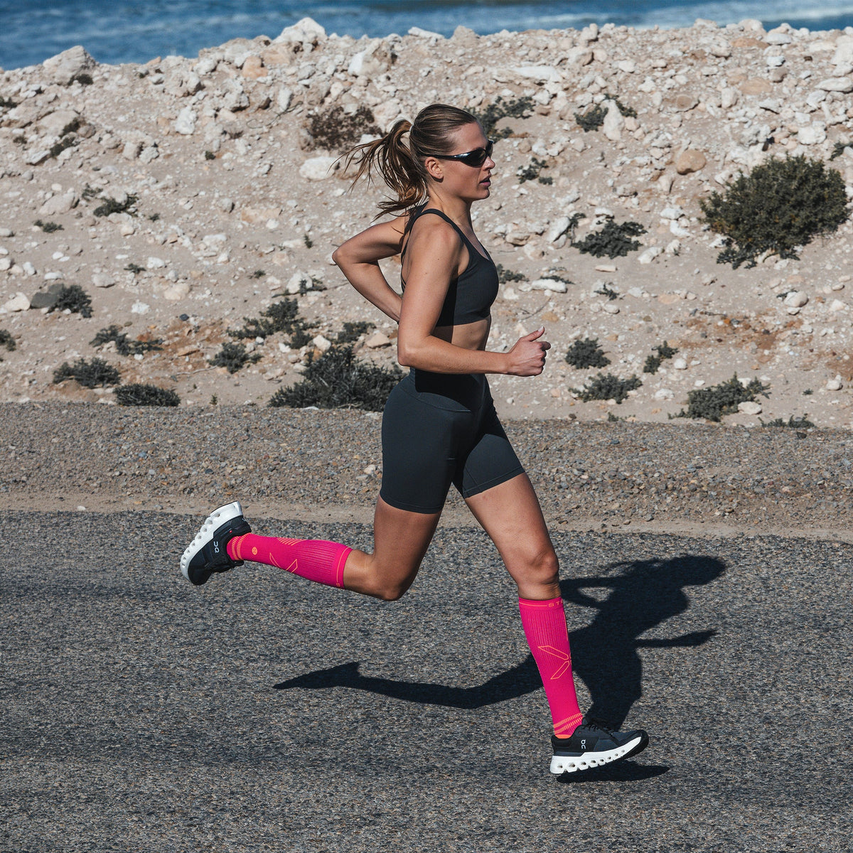 Running Socks Women | Pink Fluo / Orange