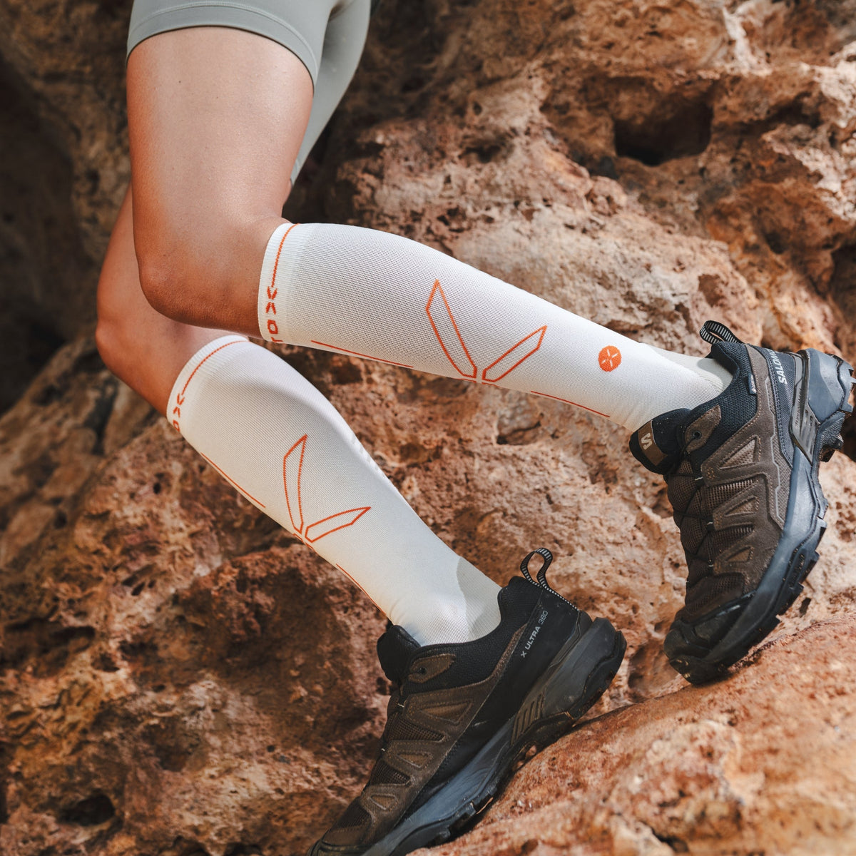 Dryarn® Hiking Socks Women | White / Orange