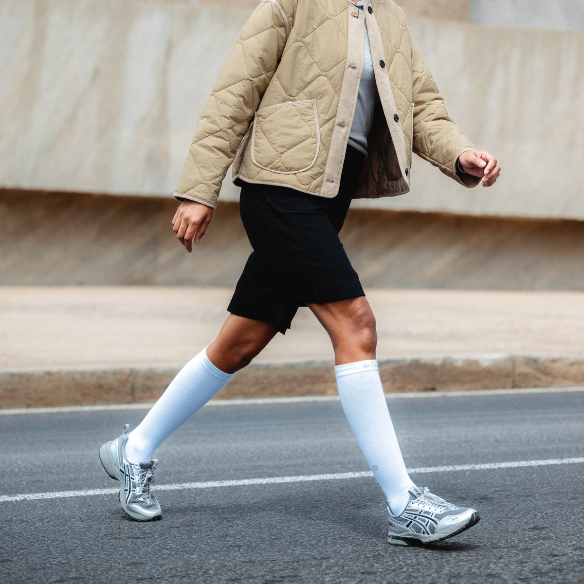 Cotton Everyday Socks Women | White / Grey