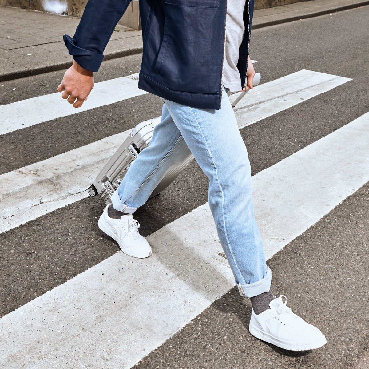 Merino Travel Socks Men | Grey / Blue