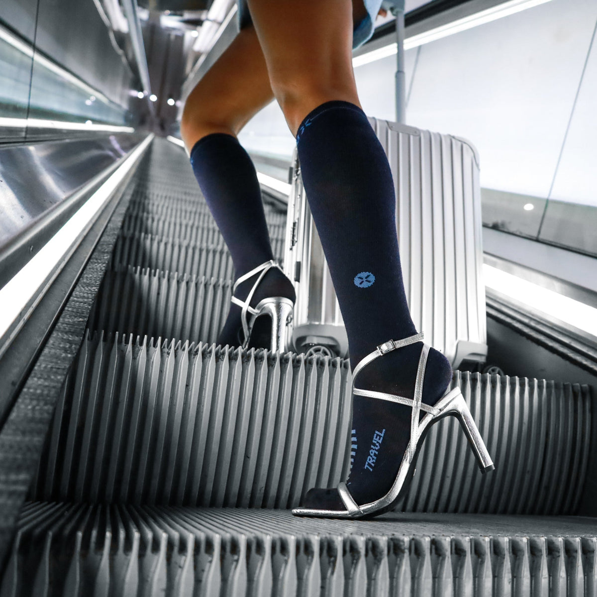 Merino Travel Socks Women | Blue / Blue