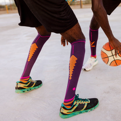 KLABU Running Socks Men | Purple / Orange / Pink