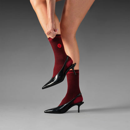 Merino Everyday Ankle Socks Women | Bordeaux / Red