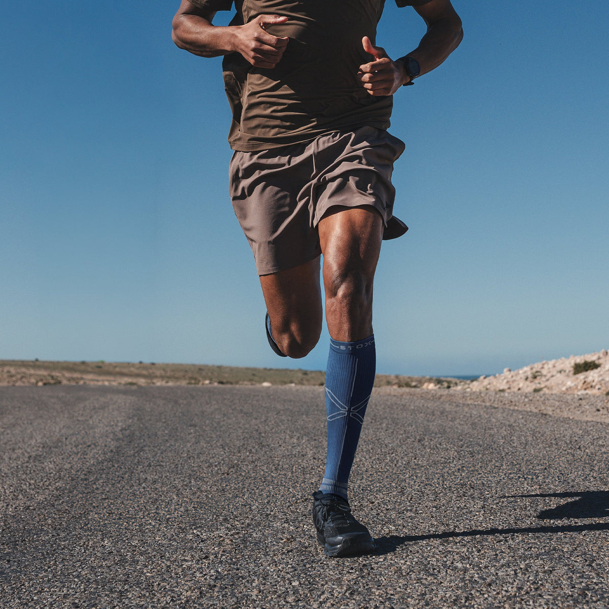 Running Socks Men | Blue / Grey