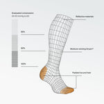 Reflective Running Socks Women | Black / Pink