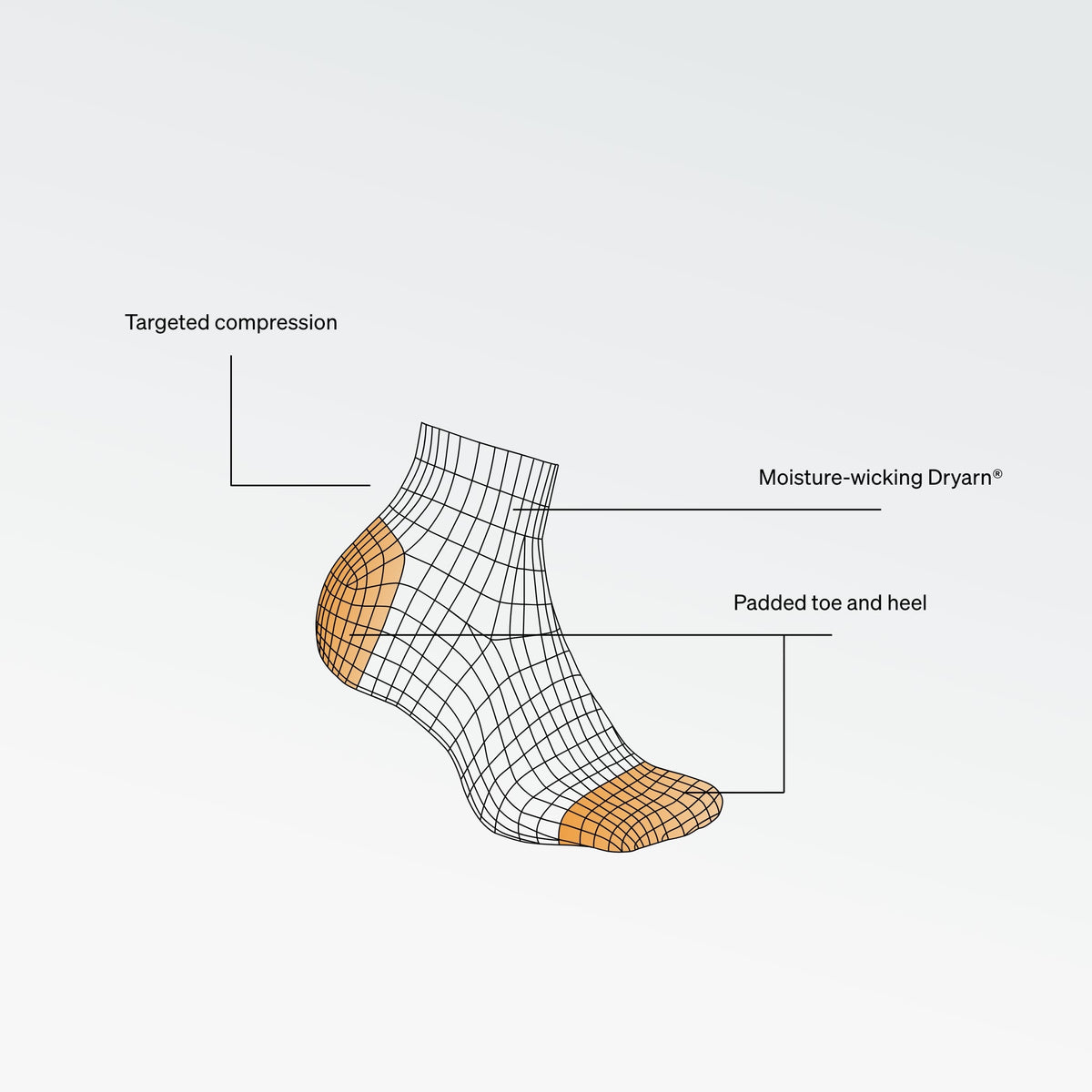 Running Low-Cut Socks Women | Black / Light Grey