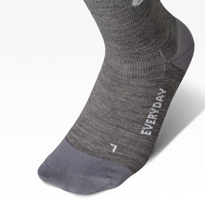 Merino Everyday Ankle Socks Men 2-Pack | Silver Grey / White