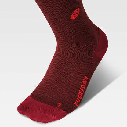 Merino Everyday Socks Men | Bordeaux / Red