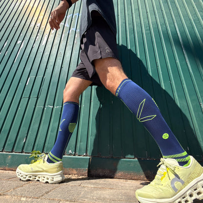 Running Socks Men | Dark Blue / Yellow
