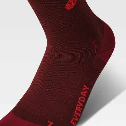 Merino Everyday Ankle Socks Women | Bordeaux / Red
