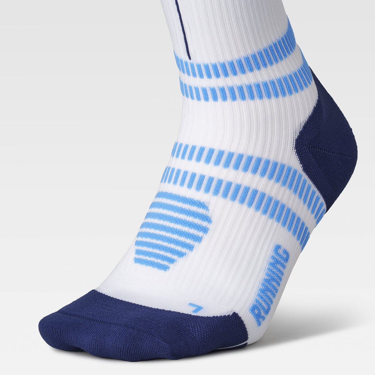 Running Socks Men | White / LightBlue