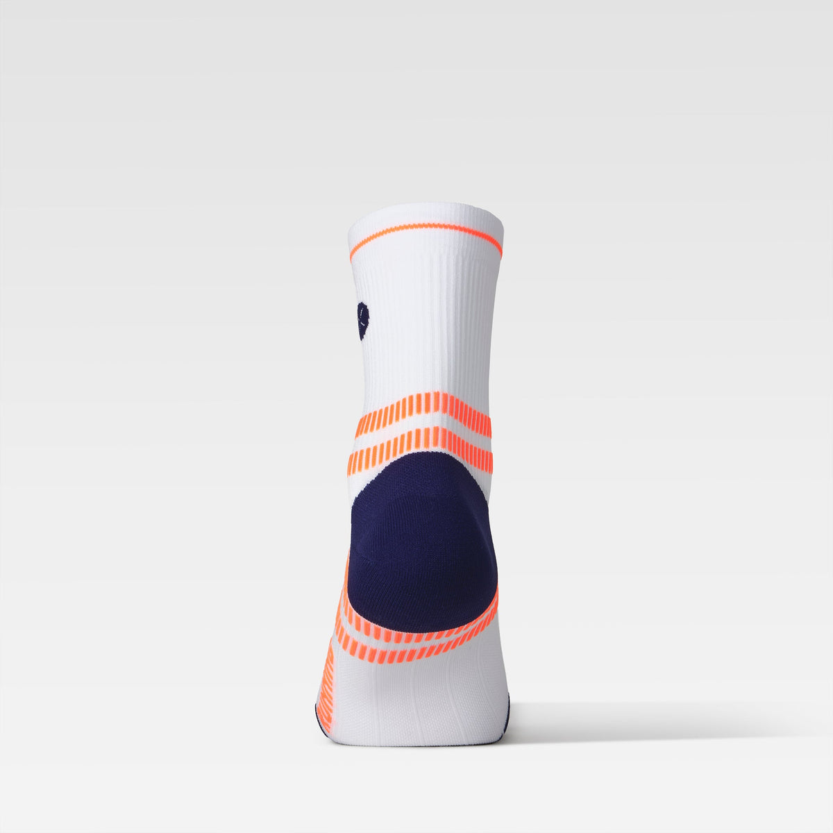 Running Ankle Socks Men | White / Orange Fluo