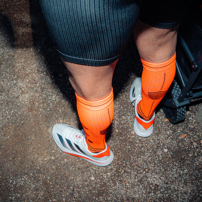 Running Socks Men | Orange Fluo / Black