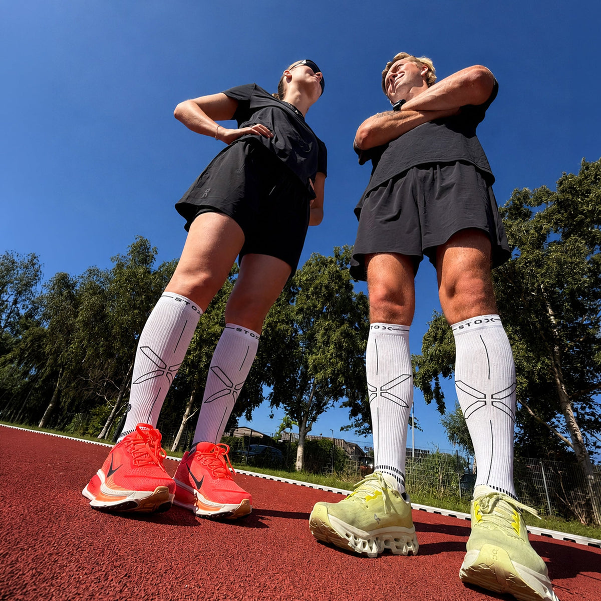 Running Socks Men | White / Black
