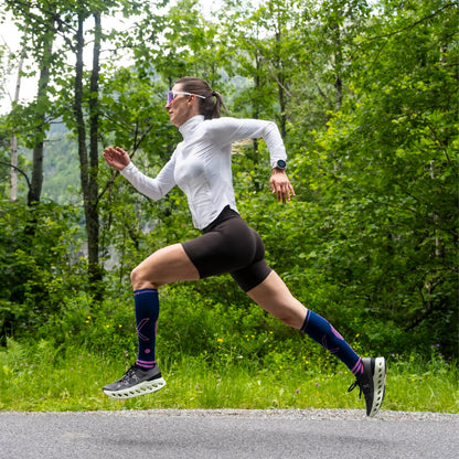 Running Socks Women | Dark Blue / Pink