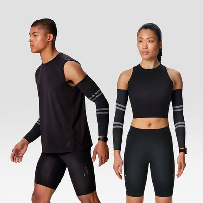 Running Arm Sleeves Unisex | Black / Light Grey