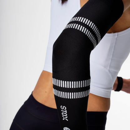 Running Arm Sleeves Unisex | Black / Light Grey