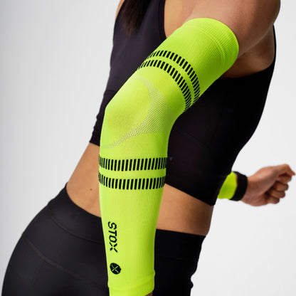 Running Arm Sleeves Unisex | Yellow Fluo / Black