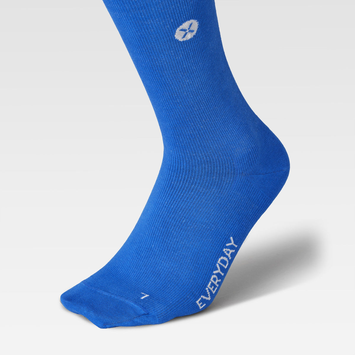 Cotton Everyday Socks Men | Bright Blue / White