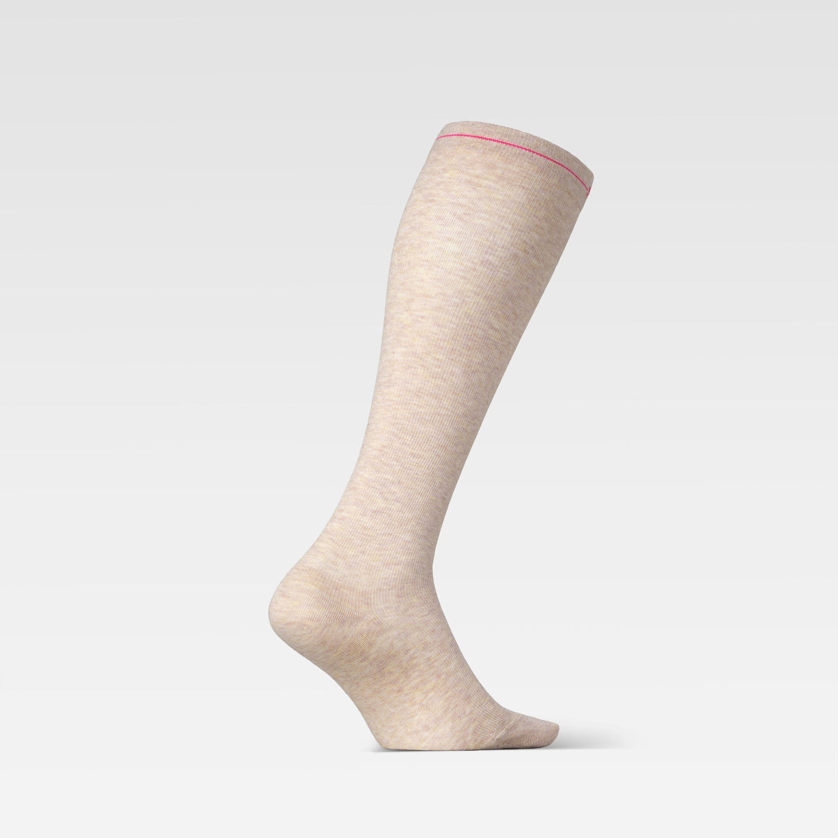 Cotton Everyday Socks Women | Sand Melange / Pink