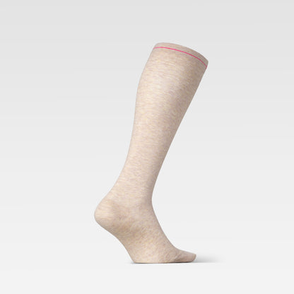 Cotton Everyday Socks Women | Sand Melange / Pink