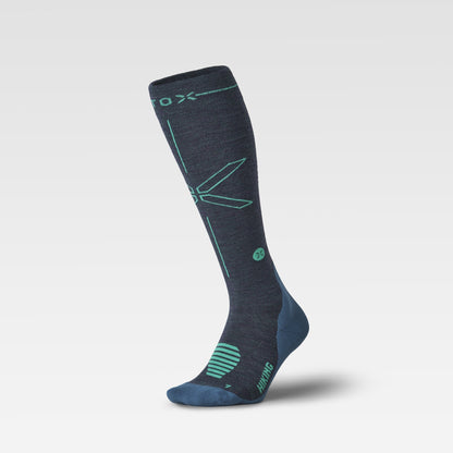 Merino Hiking Socks Men | Teal / Light Green