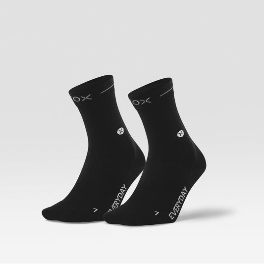 Cotton Everyday Ankle Socks Men 2-Pack | Black / White