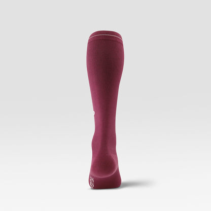 Cotton Everyday Socks Women | Bordeaux / White