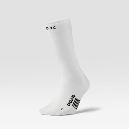 Cycling Mid-Calf Socks Men | White / Black