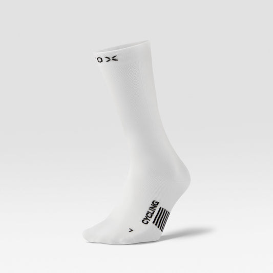 Cycling Mid-Calf Socks Men | White / Black