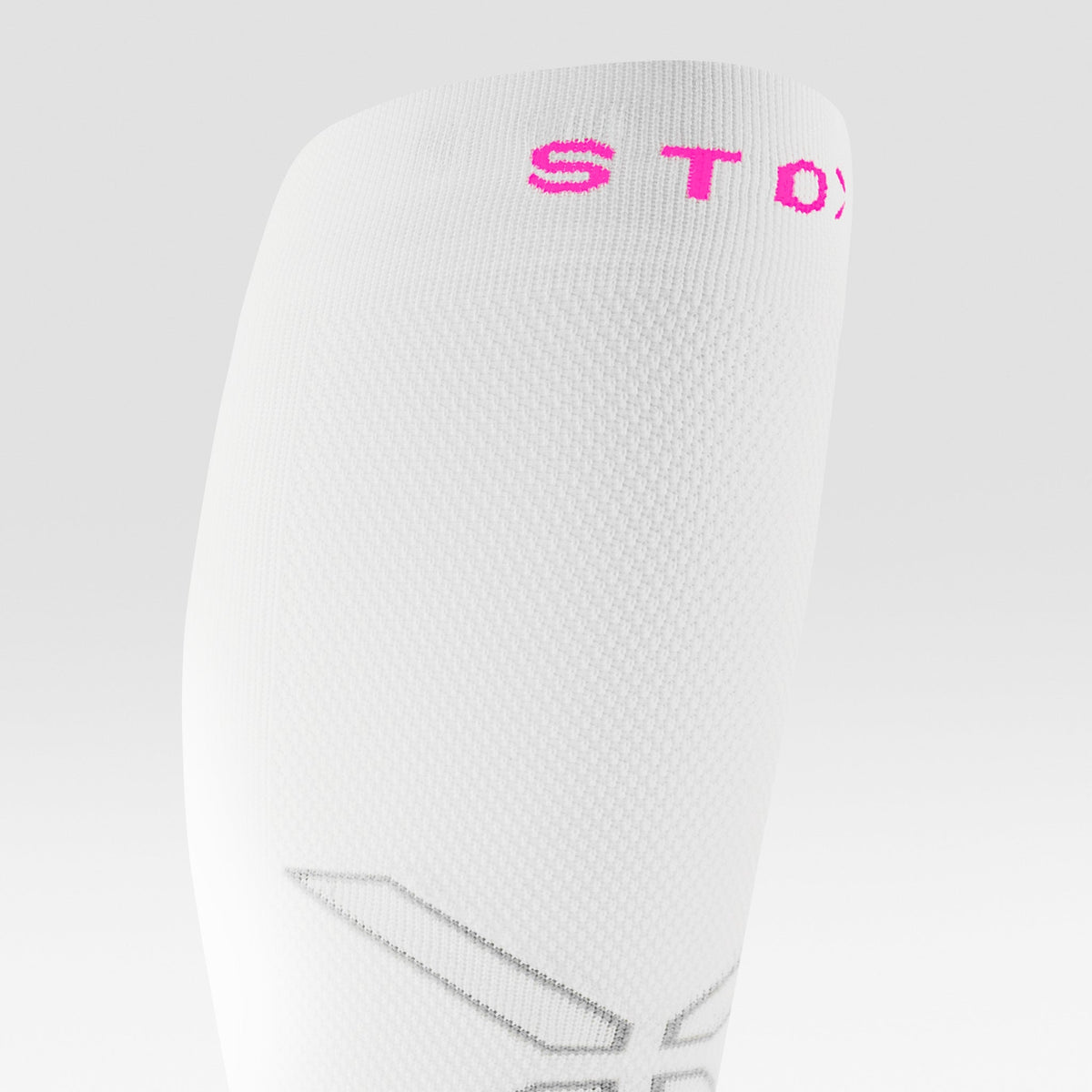 Cycling Socks Women | White / Pink Fluo