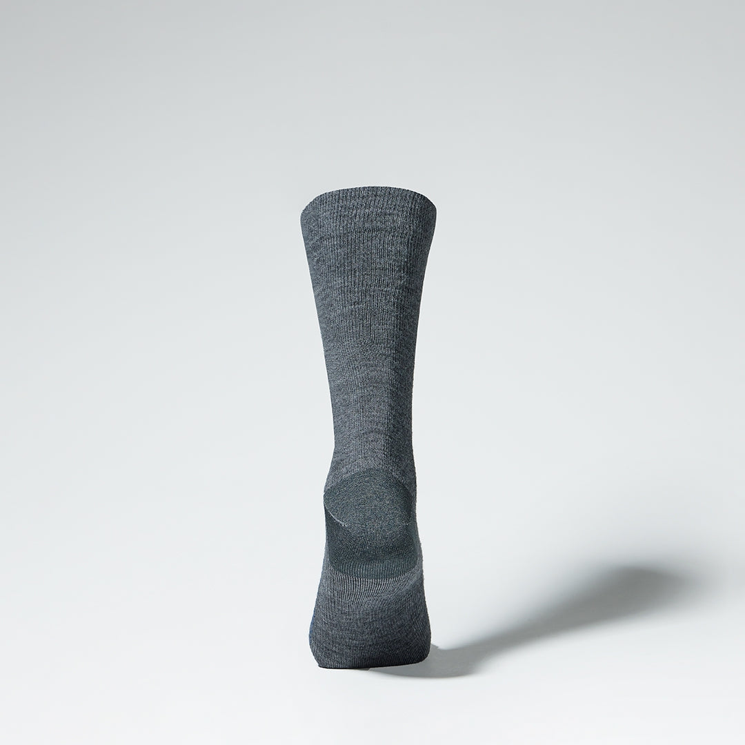 Merino Everyday Mid Calf Socks Men 3-Pack | Mid Grey / Blue