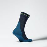 Merino Hiking Ankle Socks Men | Dark Blue / Green