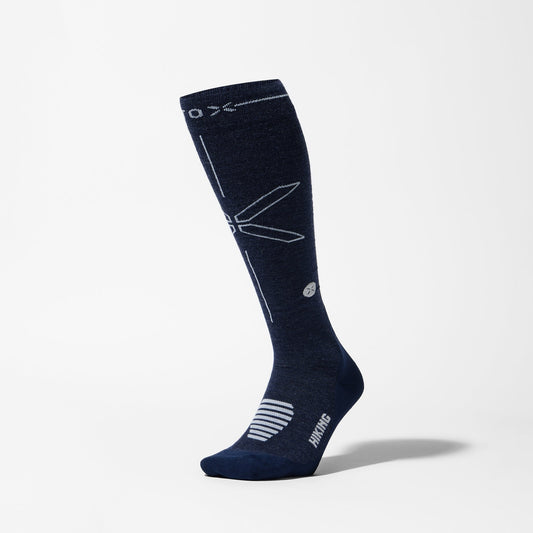 Merino Hiking Socks Men | Blue / Light Grey