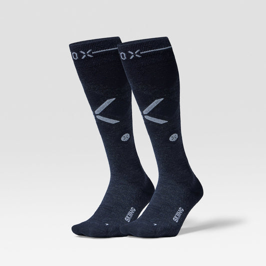 Merino Skiing Socks Men 2-Pack | Navy / White