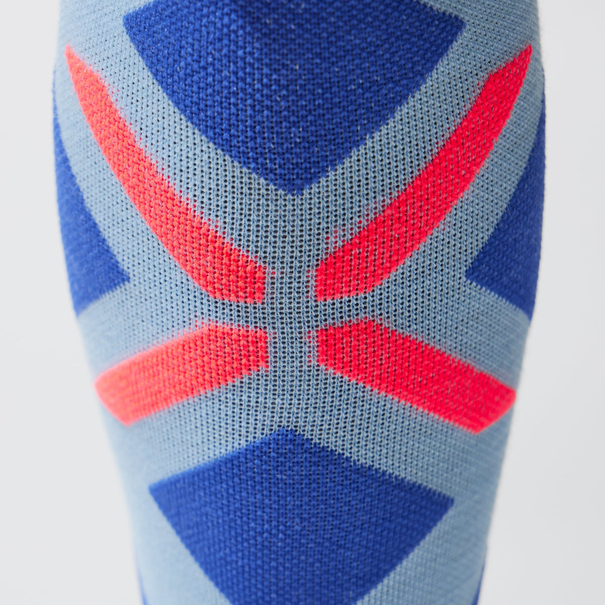 Merino Skiing Socks Men | SkyBlue / OrangeFluo