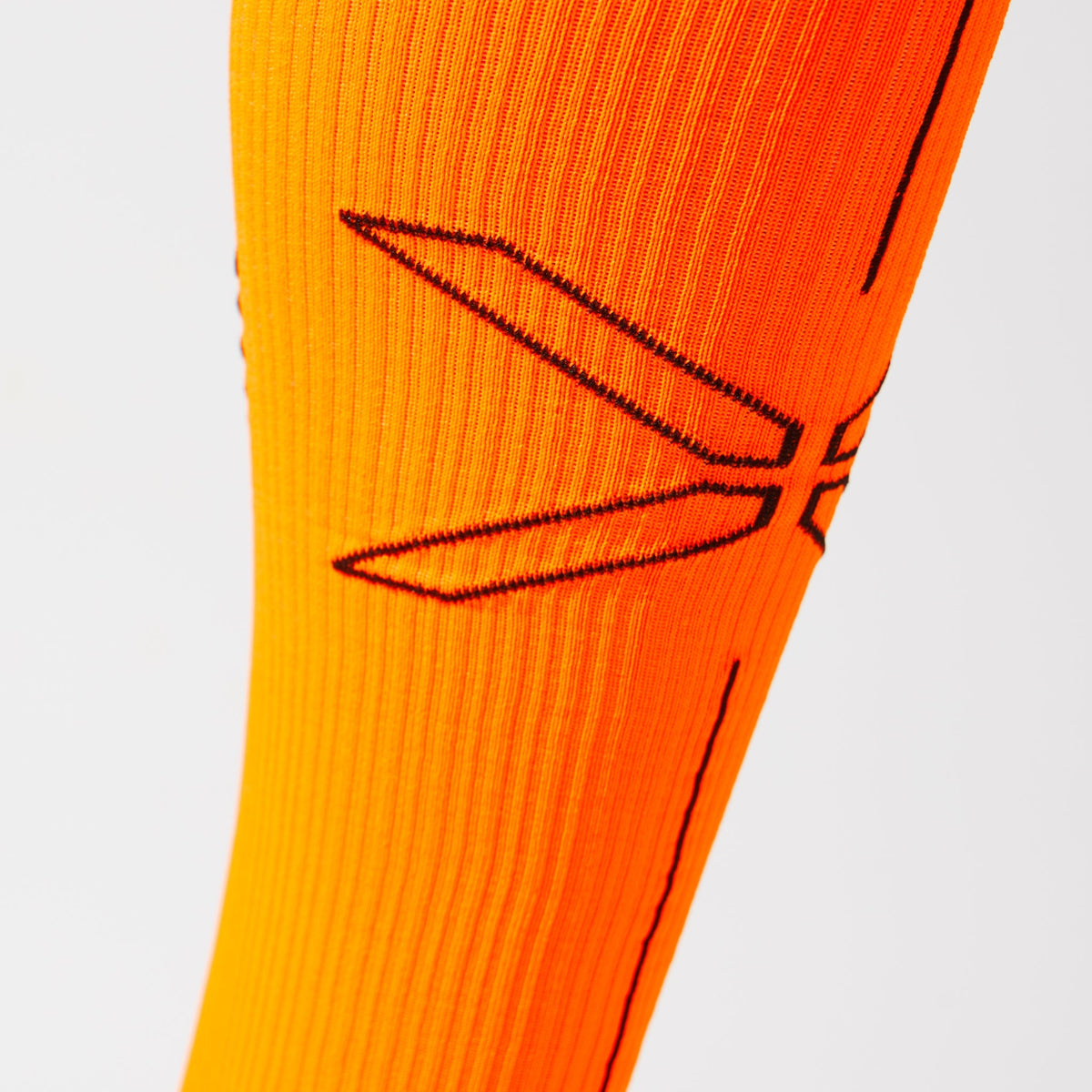 Running Socks Women | Orange Fluo / Black