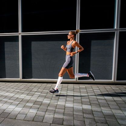 Running Socks Women | White / Orange