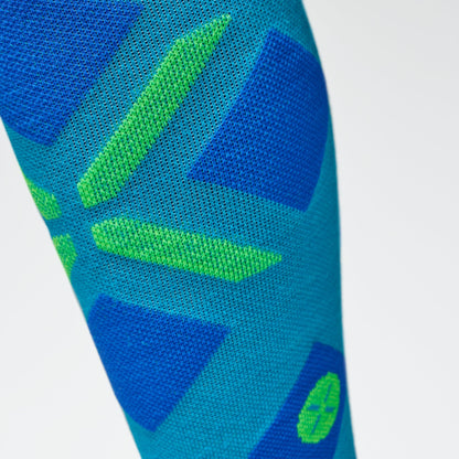 Merino Skiing Socks Men | Turquoise / Cobalt