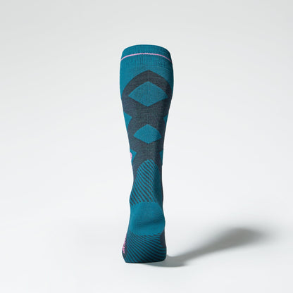 Merino Skiing Socks Women 3-Pack | Teal / Pink