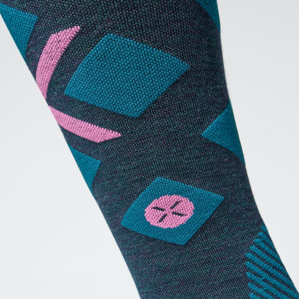 Merino Skiing Socks Women 3-Pack | Teal / Pink