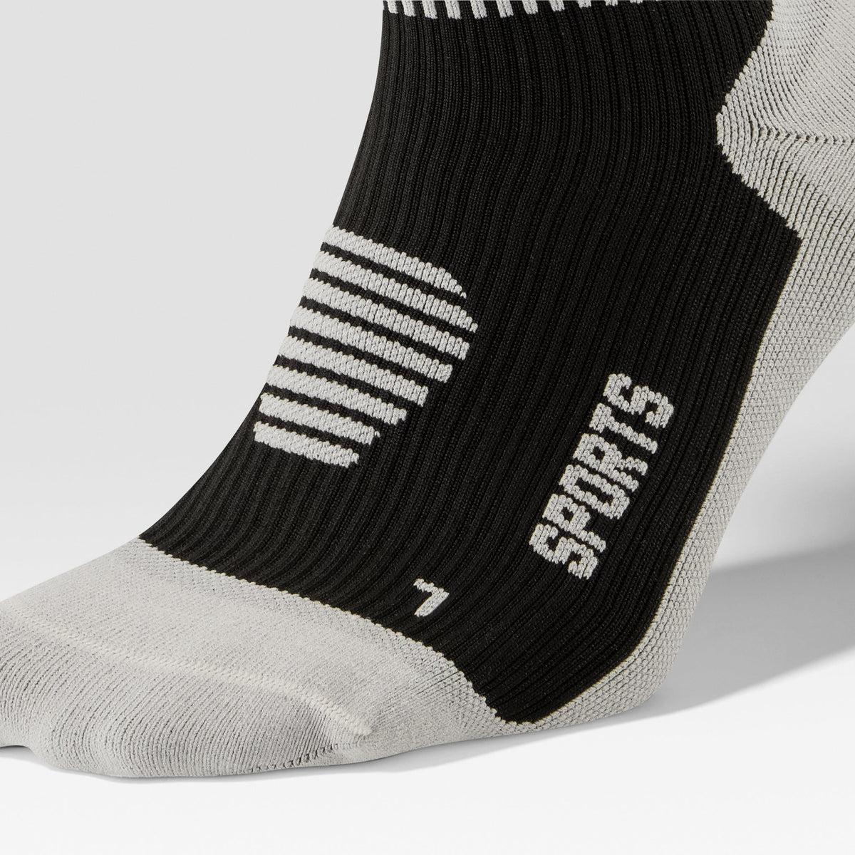 Sports Ankle Socks Men | Black / Light Grey