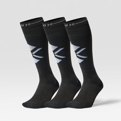 Ultralight Skiing Socks Men 3-Pack | Black / White