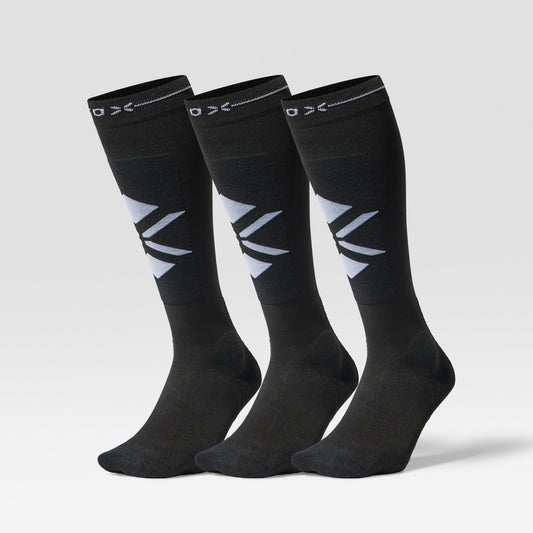 Ultralight Skiing Socks Men 3-Pack | Black / White