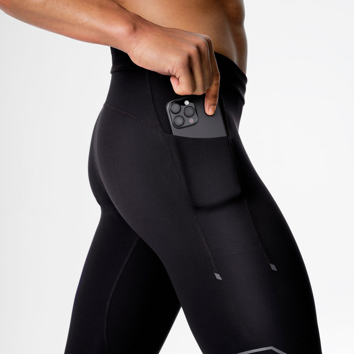 Running Tights Men | Black / Light Grey