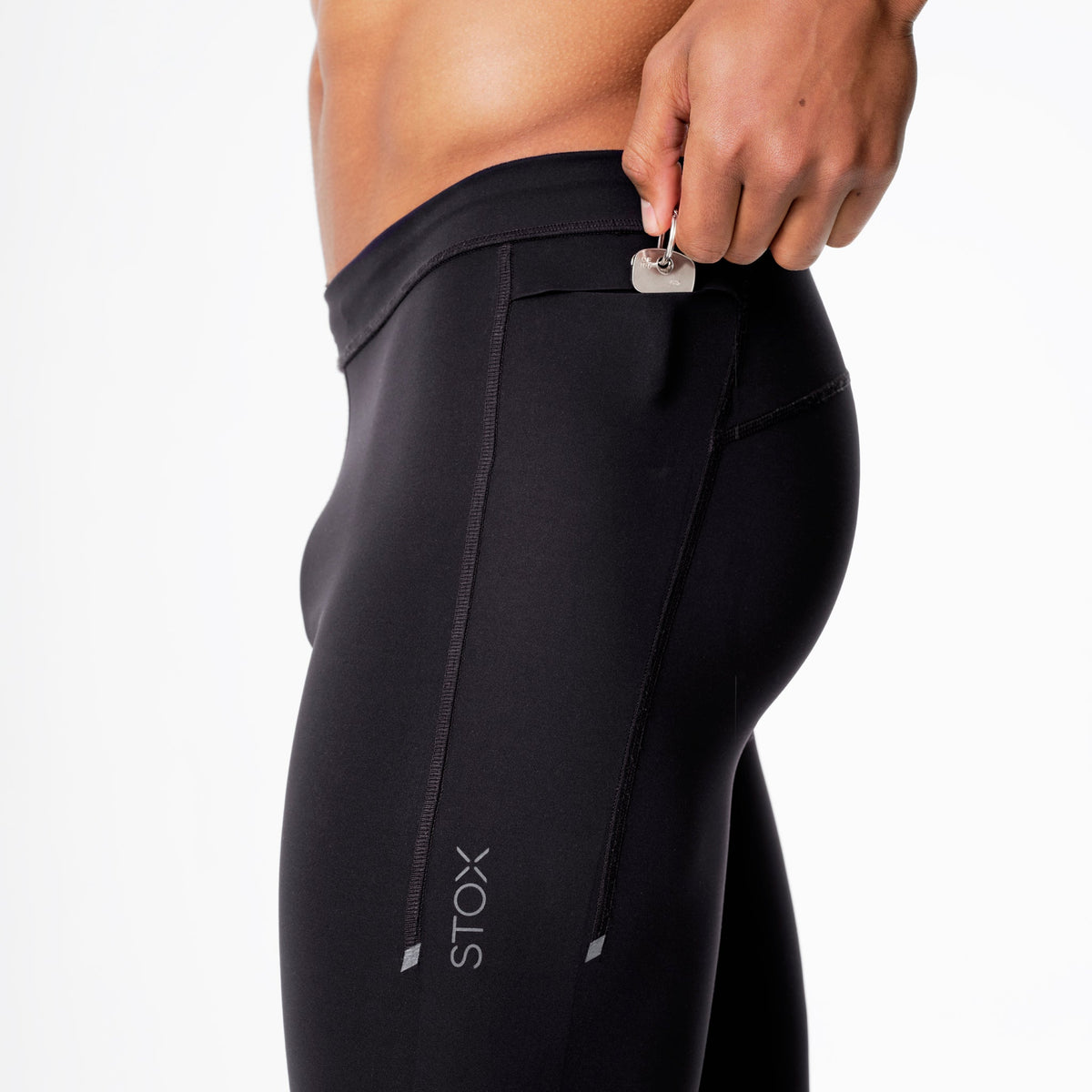 Running Tights Men | Black / Light Grey