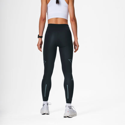 Running Tights Women | Black / Light Grey