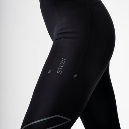 Running Tights Women | Black / Light Grey